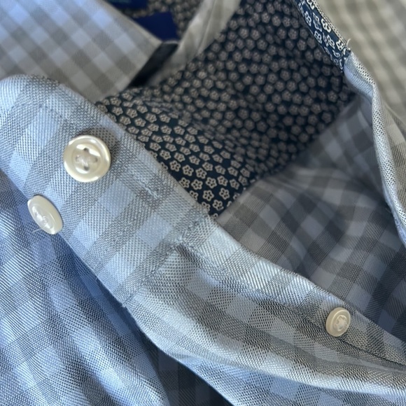 Egara KO Non-Iron Gingham Long Sleeve Dress Shirt washed but not worn! - Picture 6 of 7